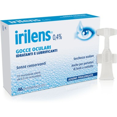 Irilens Gocce oculari Idratanti e Lubrificanti 15 contenitori monodose da 0,5  ml.