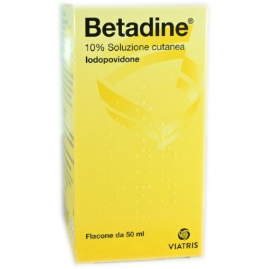 Betadine soluzione cutanea 50 ml. 10% antisettico disinfettante