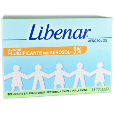 Libenar Aerosol, soluzione salina ipertonica sterile al 3% 18 flaconcini