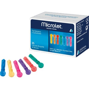 Microlet Lancette Colorate 25 pezzi