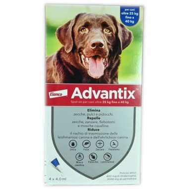 Advantix spot-on per cani 25-40 kg 4 pipette