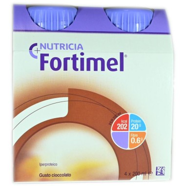 Fortimel Cioccolato 4 bottigliette da 200 ml Iperproteico