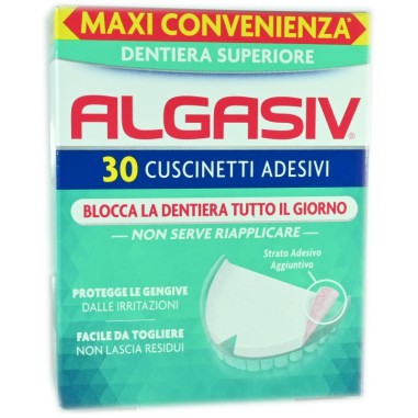 Algasiv 30 Cuscinetti Adesivi Dentiera Superiore