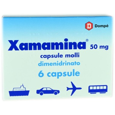 Xamamina 50 mg 6 capsule molli Mal di Viaggio