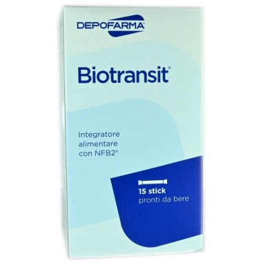 Biotransit 15 Stick Integratore Alimentare Ricco di Fibra