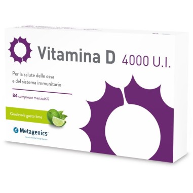 Vitamina D 4000 U.I. 84 Compresse Masticabili Sistema Immunitario