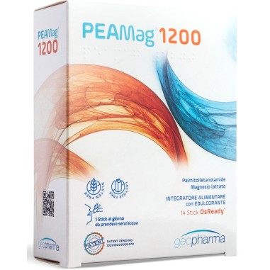 PeaMag 1200 14 Stick Orosolubili Pamitoiletanolamide Magnesio