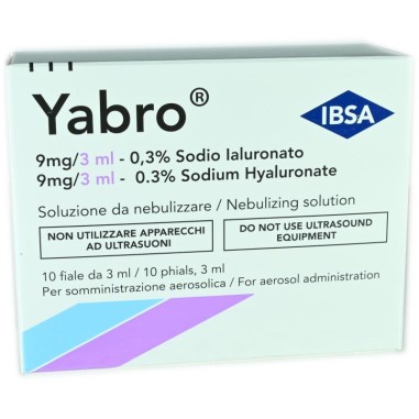 Yabro 10 Fiale Soluzione da Nebulizzare Sodio Ialuronato