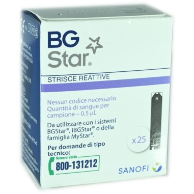 BGStar 25 Strisce Reattive per il Controllo della Glicemia