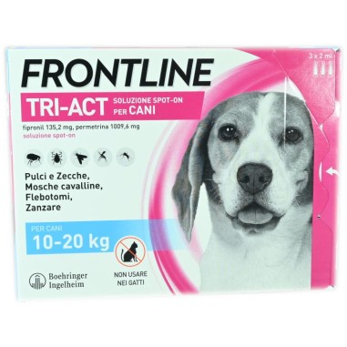 Frontline Tri-act Antiparassitario Cani da 10 a 20 kg 3 pipette da 2ml