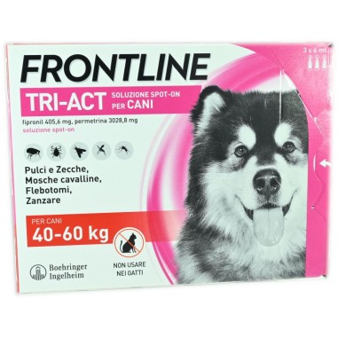 Frontline Tri-act Antiparassitario Cani da 40 a 60 kg 3 pipette da 6 ml