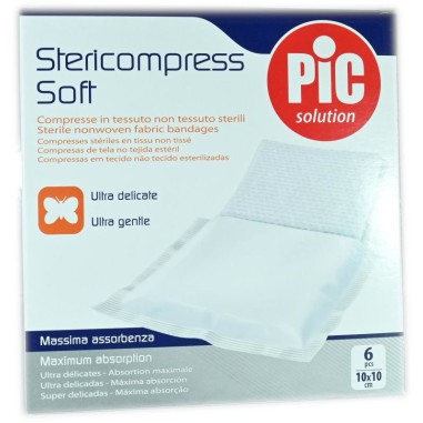 Stericompress Soft Garza Sterile in TNT 6 pezzi 10x10 cm