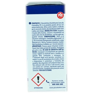 Fazzolettino Disinfettante con Clorexidina Monouso 12 Pezzi