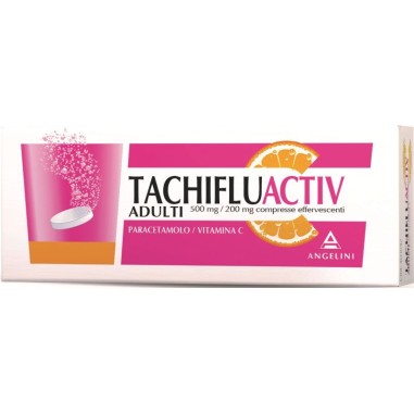 Tachifluactiv Adulti 500 Mg / 200 Mg Compresse Effervescenti