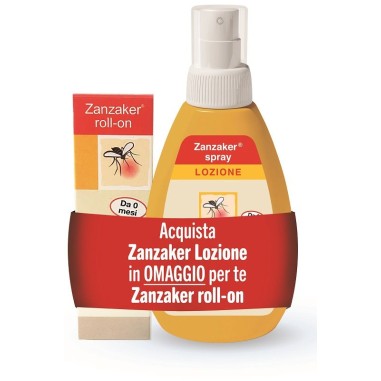 Zanzaker Spray Antizanzare in Omaggio Zanzaker Roll-on Lenitivo