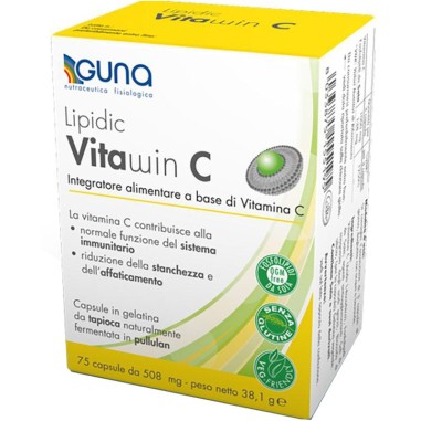 Lipidic Vitawin C Integratore a Base di Vatamina C 75 capsule Guna