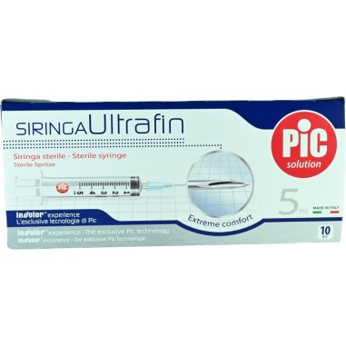 Siringa Ultrafin 5 ml 10 Pezzi Pic Solution