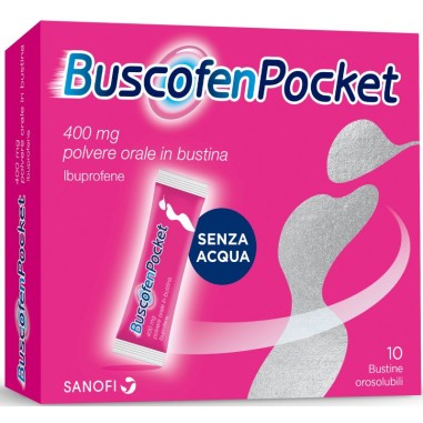 BuscofenPocket 400 mg Ibuprofene 10 Bustine Orosolubili