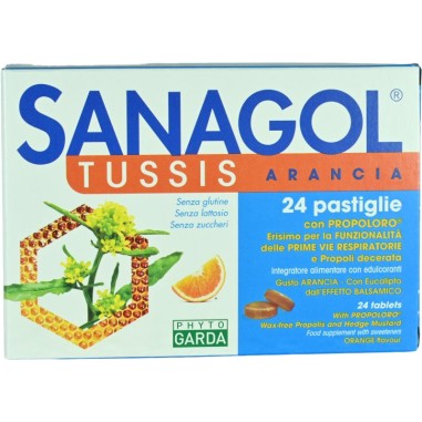 Sanagol Tussis Arancia 24 Pastiglie Emollienti Lenitive