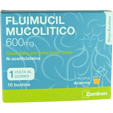 Fluimucil Mucolitico 600 mg Granulato Sospensione Orale 10 Bustine