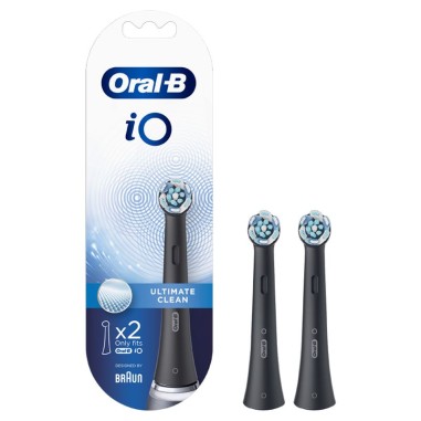 Oral-B iO Testine Ricambio Ultimate Clean 2 Pezzi Colore Nero
