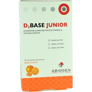 D3Base Junior 30 Caramelle Fonte di Viatmina D3