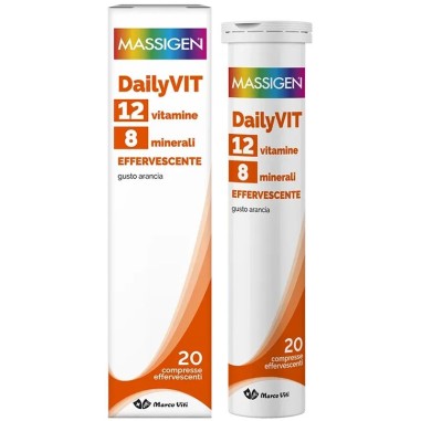 DailyVit 12 Vitamine 8 Minerali Gusto Arancia 20 Effervescenti