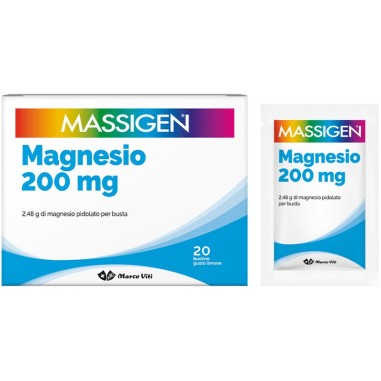 Magnesio 200 mg Maggiore Assorbimento 20 Buste Monodose Gusto Limone