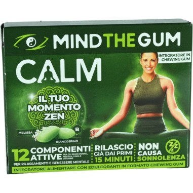 Mind The Gum Calm Rilassamento e Benessere Mentale 18 Chewing Gum