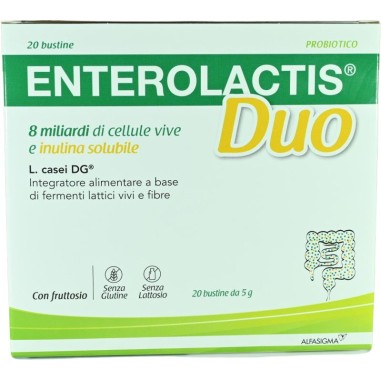 Enterolactis Duo Integratore Fermenti Latici Vivi e Fibre 20 Bustine