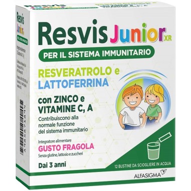 Resvis Junior XR Integratore Sistema Immunitario Bambini 12 Bustine