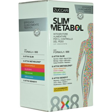 Slim Metabol Integratore Controllo Peso 12 Flaconbuste da 37 ml