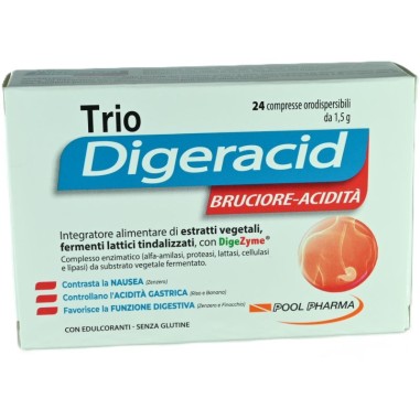 Trio DigerAcid Bruciore Acidità 24 Compresse