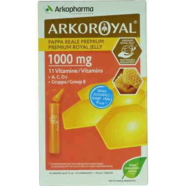 Arkoroyal Pappa Reale 1000 mg + Vitamine 10 Unidose da 15 ml