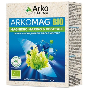 Arkomag Bio Magnesio Marino Vegetale Energetico 30 Compresse
