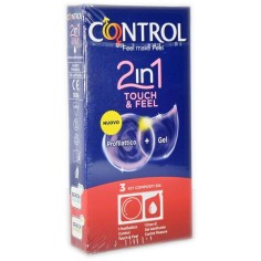 Preservativo e Gel 2 in 1 Touch & Feel Control